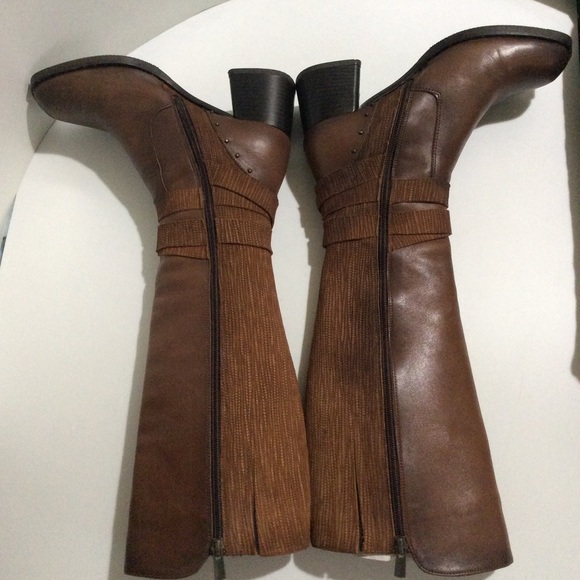 JBloom tall smooth and textured leather boots - Picture 5 of 16